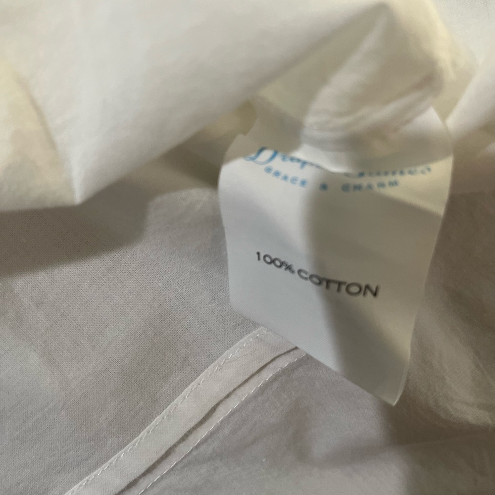 DRAPER JAMES TULIP WHITE COTTON SHIRT DRESS SIZE 4 - Picture 14 of 16